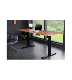 Biurko z regulowaną wysokością ARKTYKA Mammut 140 cm drewno akacja*Invicta Interior Clearance