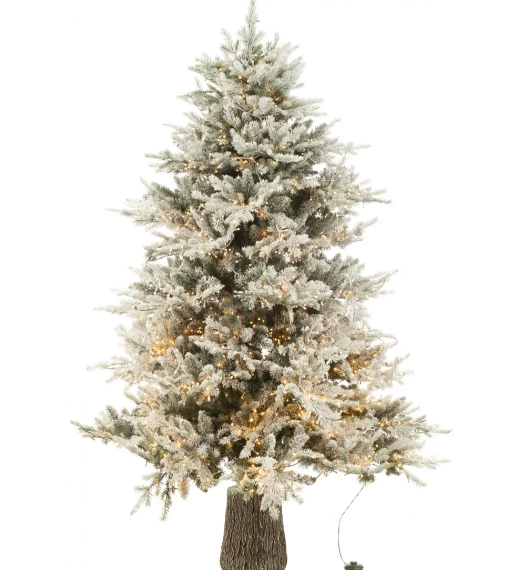 Choinka sztuczna 3000 Led sztuczny śnieg XAMS 210 cm biała*J-Line Hot