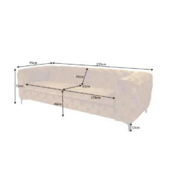 dokonczyc Sofa POKIN 146 cm Beżowy*Invicta Interior Best