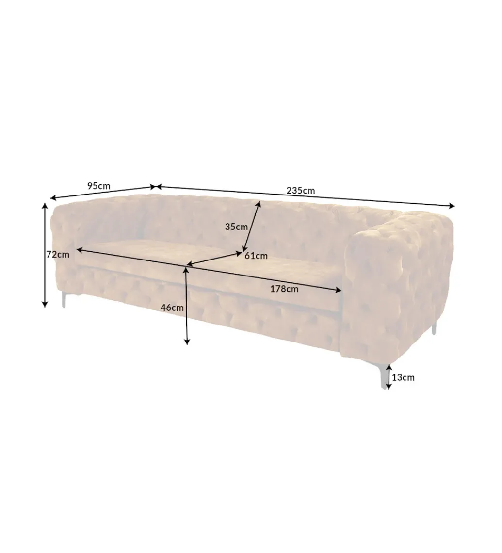 dokonczyc Sofa POKIN 146 cm Beżowy*Invicta Interior Best