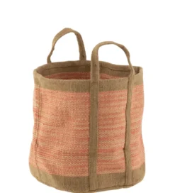 Donica BASKET 40 cm naturalna różowa*J-Line Online