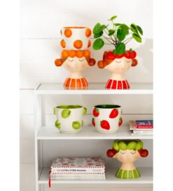 Donica FLOWERPOTTY 30 cm ceramika pomarańczowa*J-Line Sale