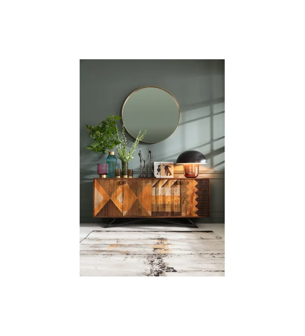 Dywan Abstract 240 cm x 170 cm szaro -żółty*KDesign Online