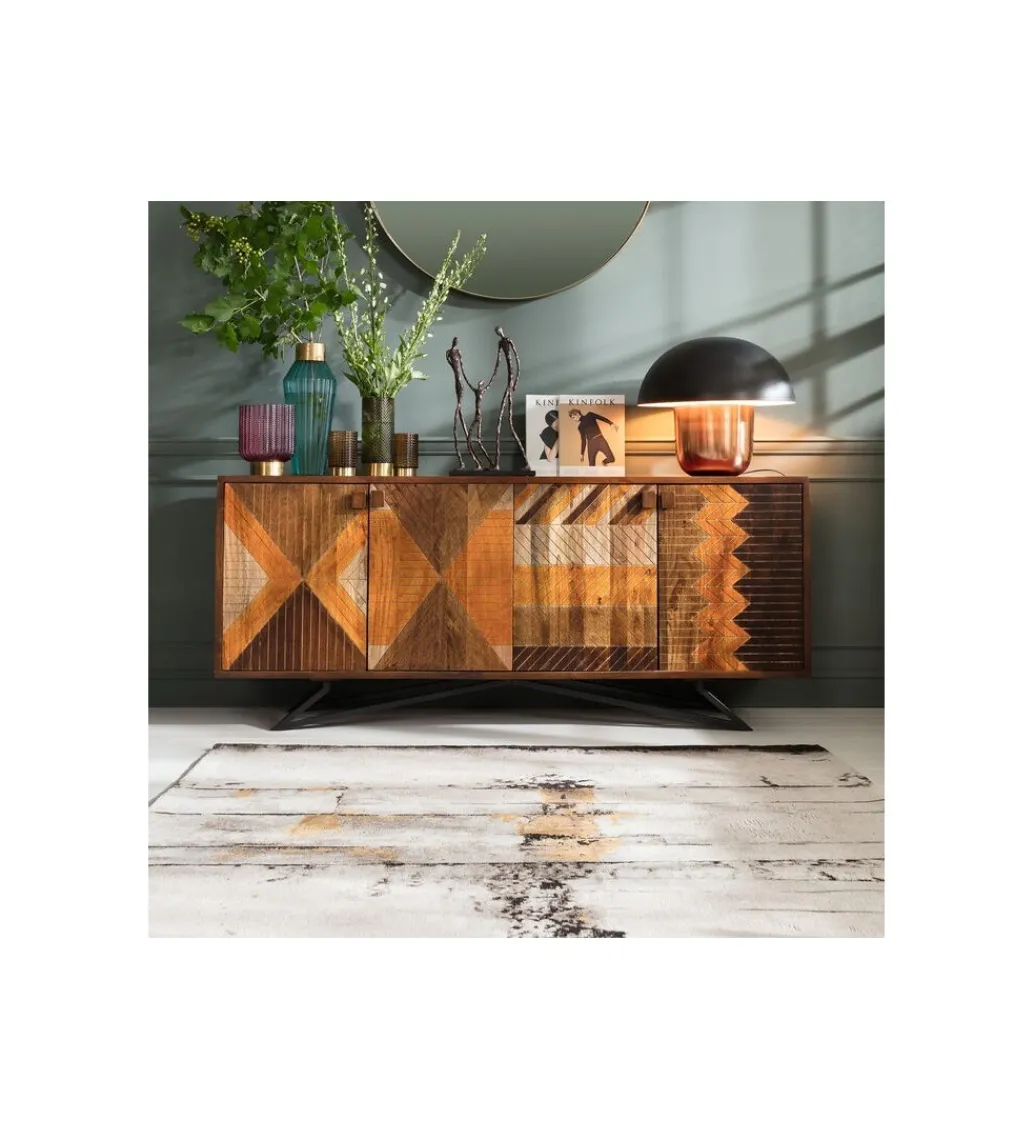Dywan Abstract 240 cm x 170 cm szaro -żółty*KDesign Online