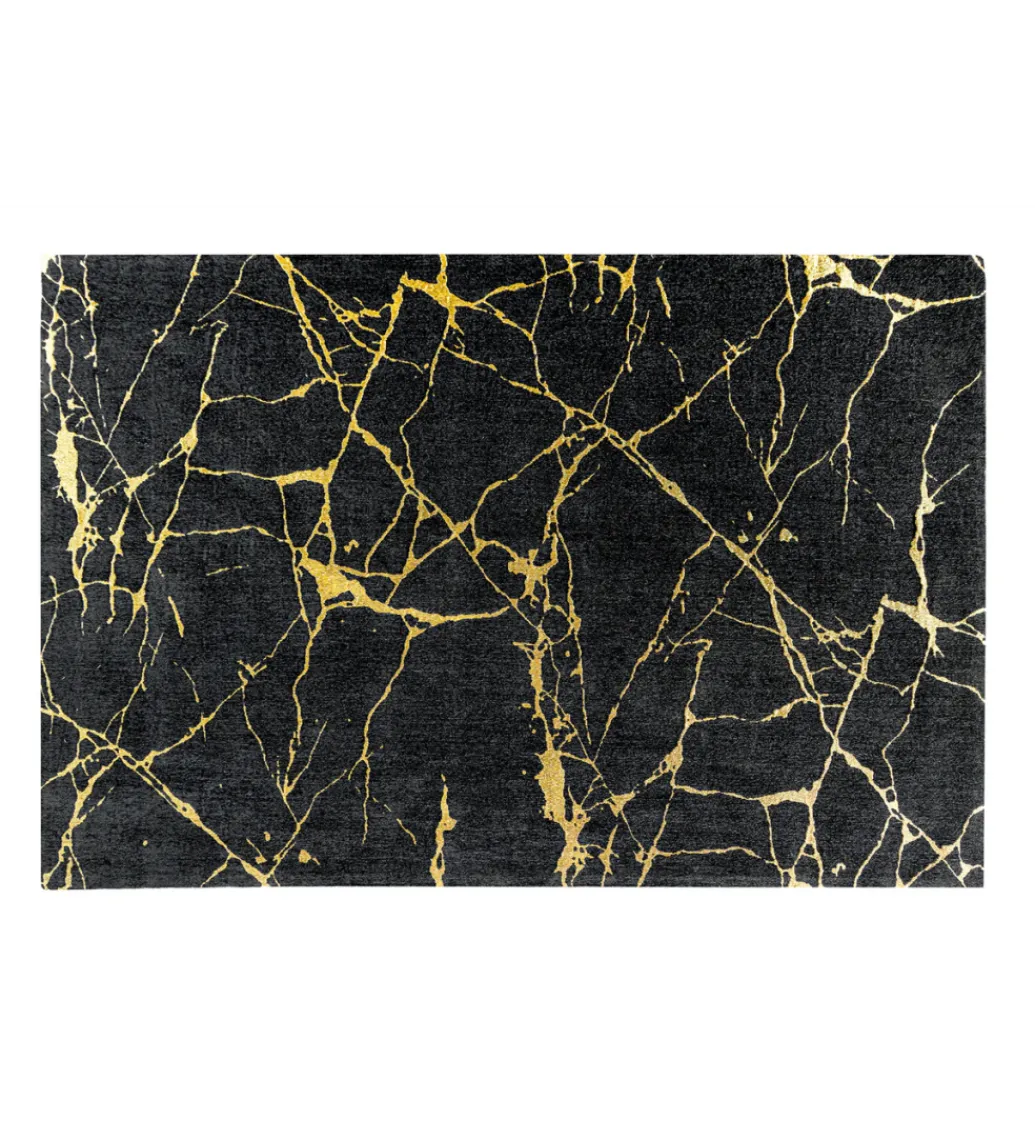 Dywan MARBLE 160 x 240 cm czarno złoty*Invicta Interior Discount