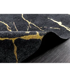 Dywan MARBLE 160 x 240 cm czarno złoty*Invicta Interior Discount