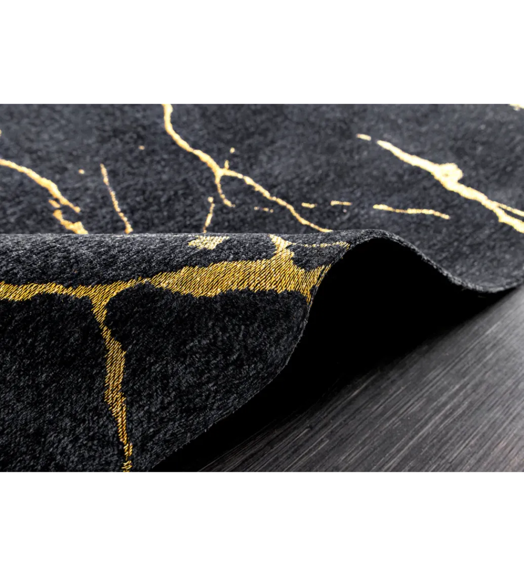 Dywan MARBLE 160 x 240 cm czarno złoty*Invicta Interior Discount