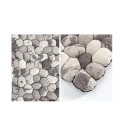 Dywan Organic 200 cm x 120 cm szary filcowy*Invicta Interior