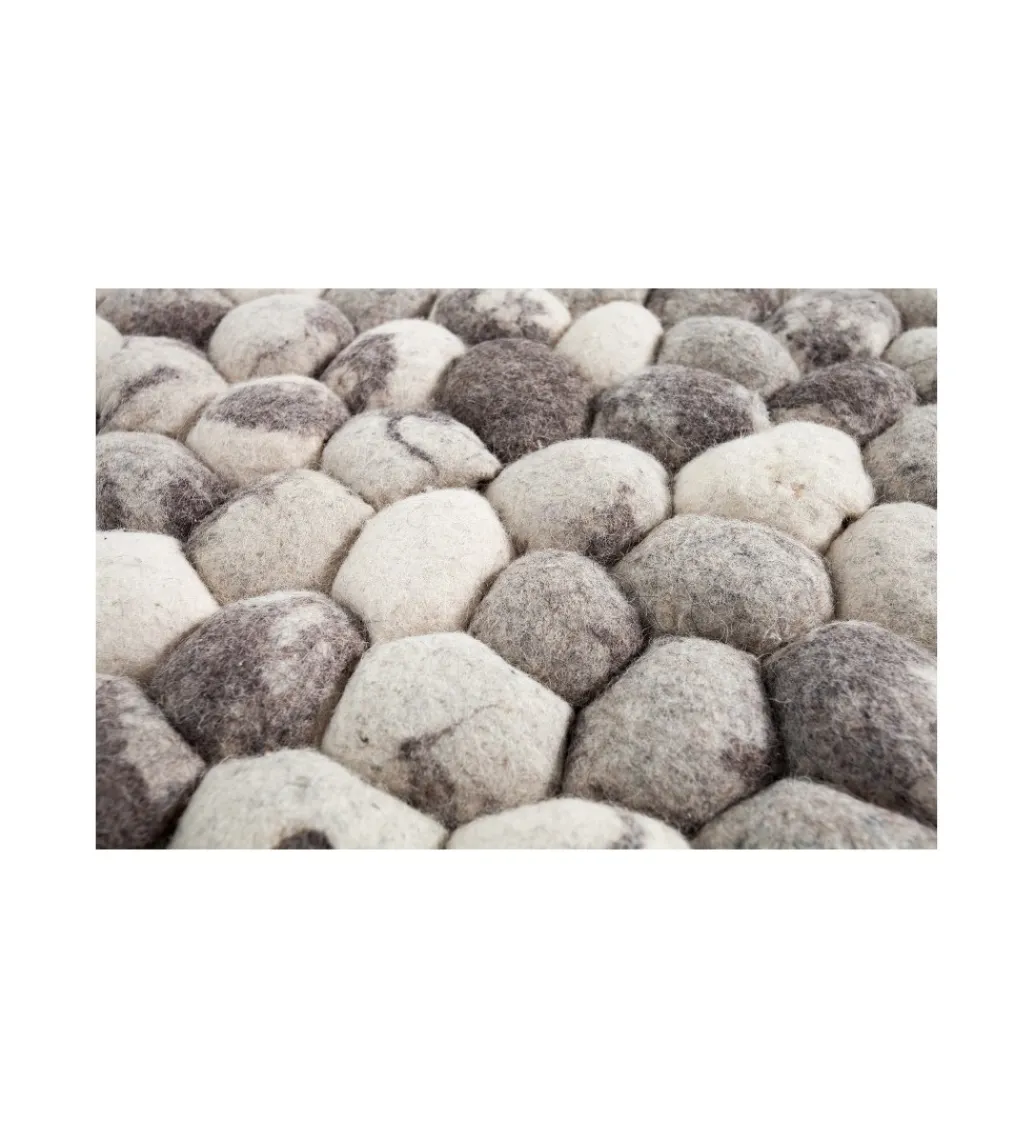 Dywan Organic 200 cm x 120 cm szary filcowy*Invicta Interior