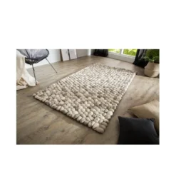 Dywan Organic 200 cm x 120 cm szary filcowy*Invicta Interior