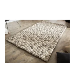 Dywan Organic 200 cm x 120 cm szary filcowy*Invicta Interior