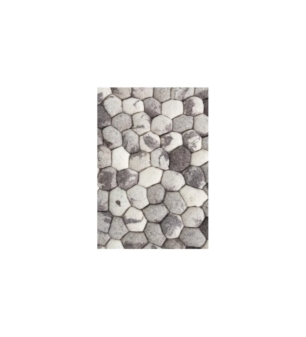 Dywan Organic 200 cm x 120 cm szary filcowy*Invicta Interior