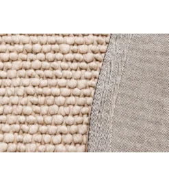 Dywan WOOL 150cm okrągły beżowy*Invicta Interior Best