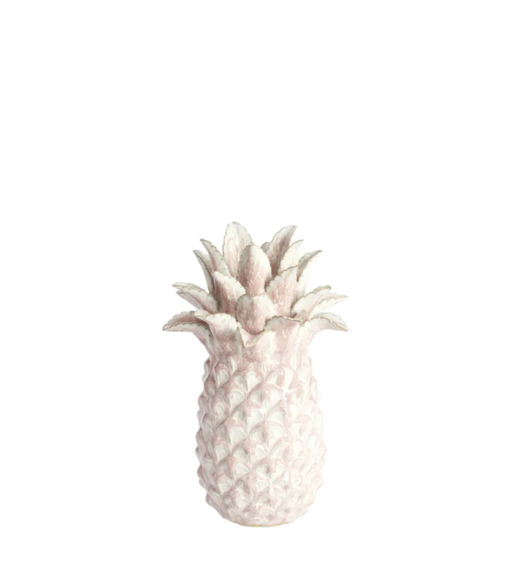 Figurka ANANAS NANASI 31 cm ceramika różowobiały*L&L Hot