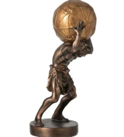 Figurka BALL HOLDING 42 cm ciemno brązowa złota*J-Line Discount