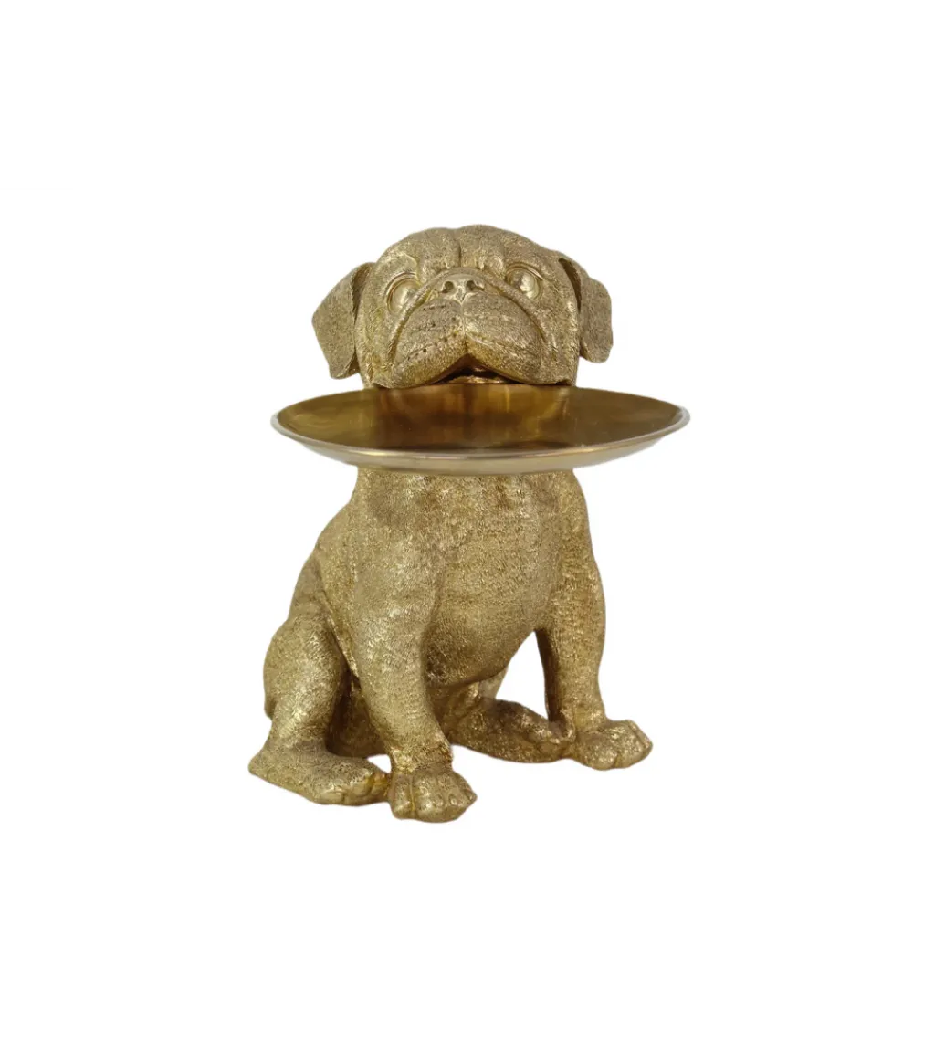 Figurka BULLDOG 32 cm złota*Invicta Interior Outlet