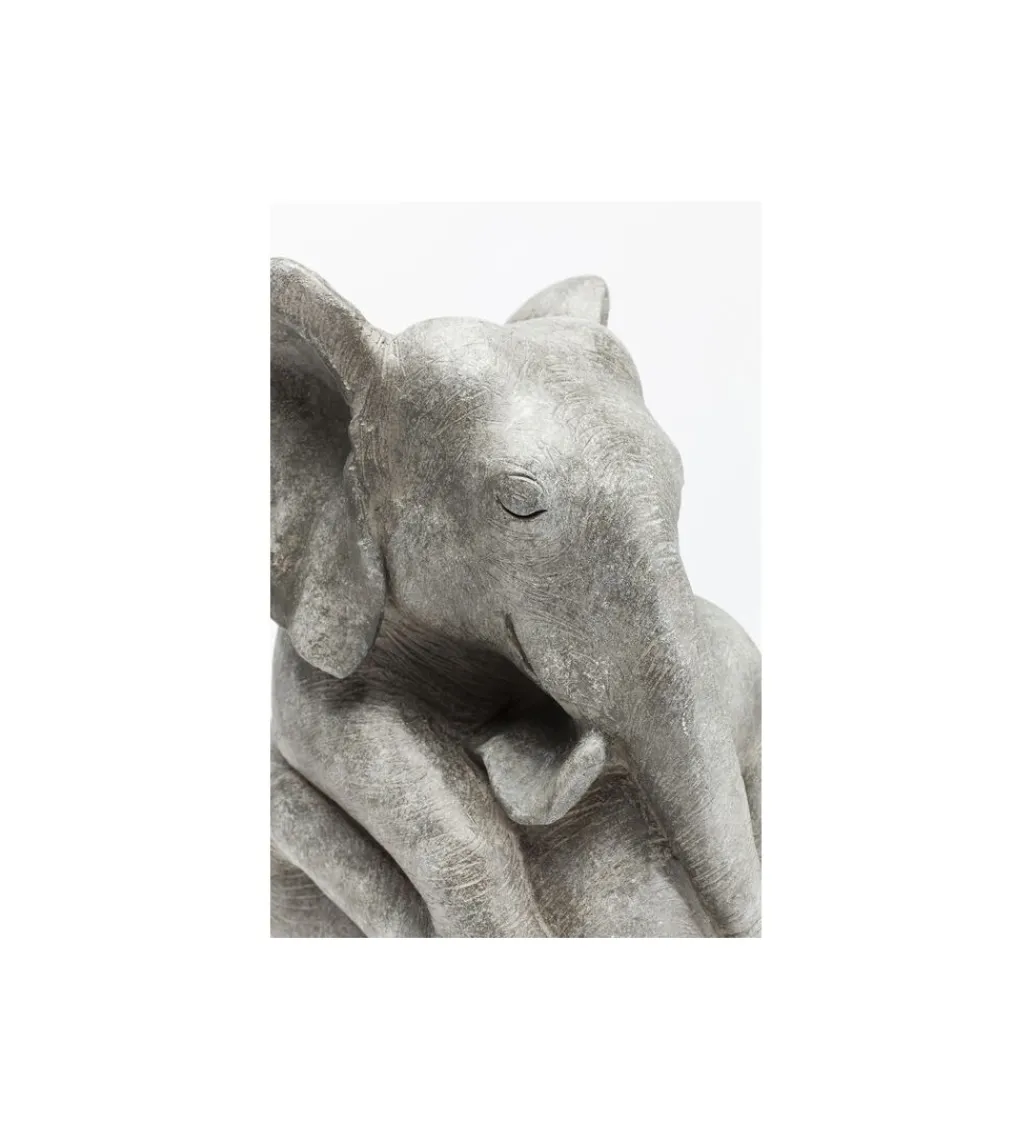 Figurka dekoracyjna Elephant Hug 36 cm szara*KDesign