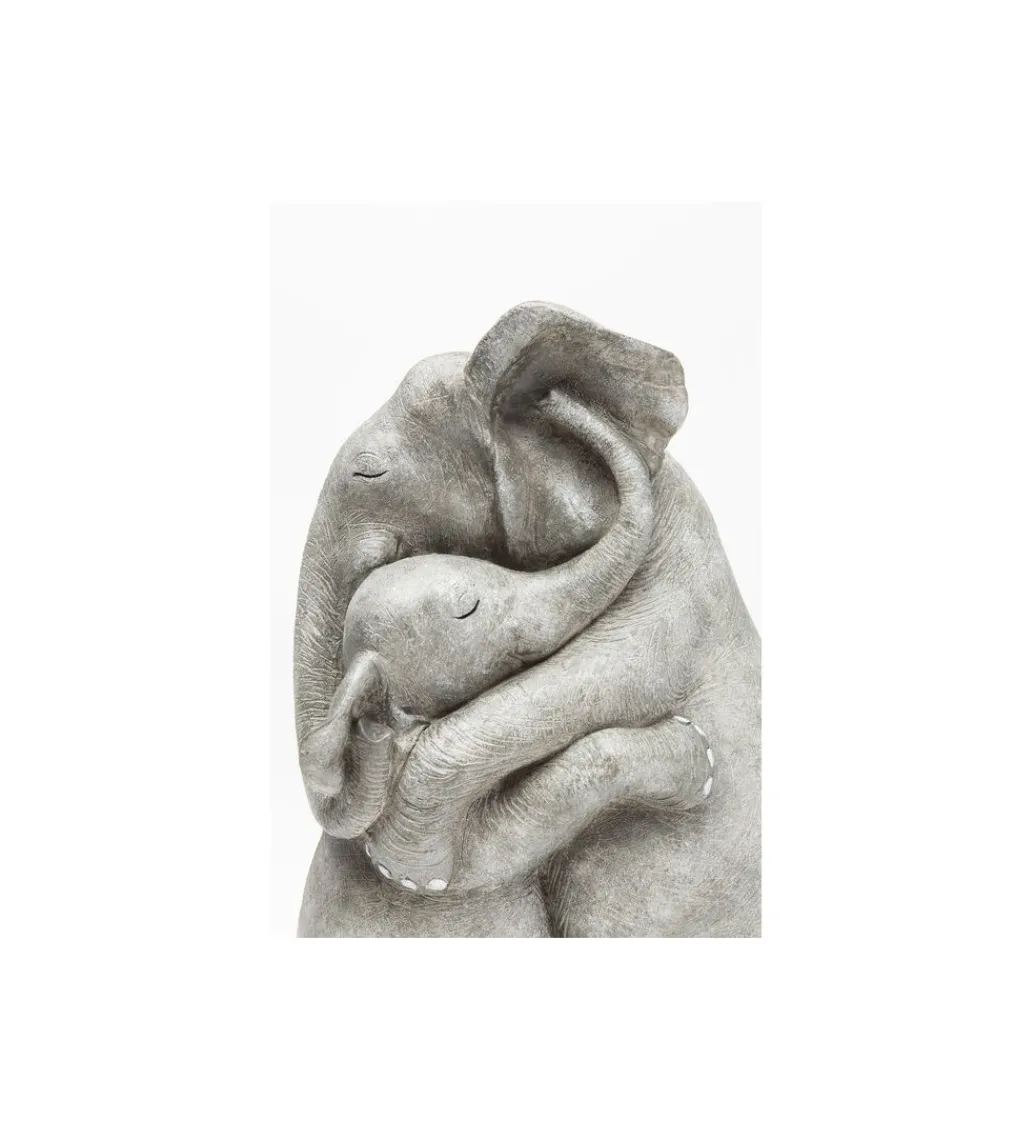 Figurka dekoracyjna Elephant Hug 36 cm szara*KDesign