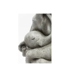 Figurka dekoracyjna Elephant Hug 36 cm szara*KDesign