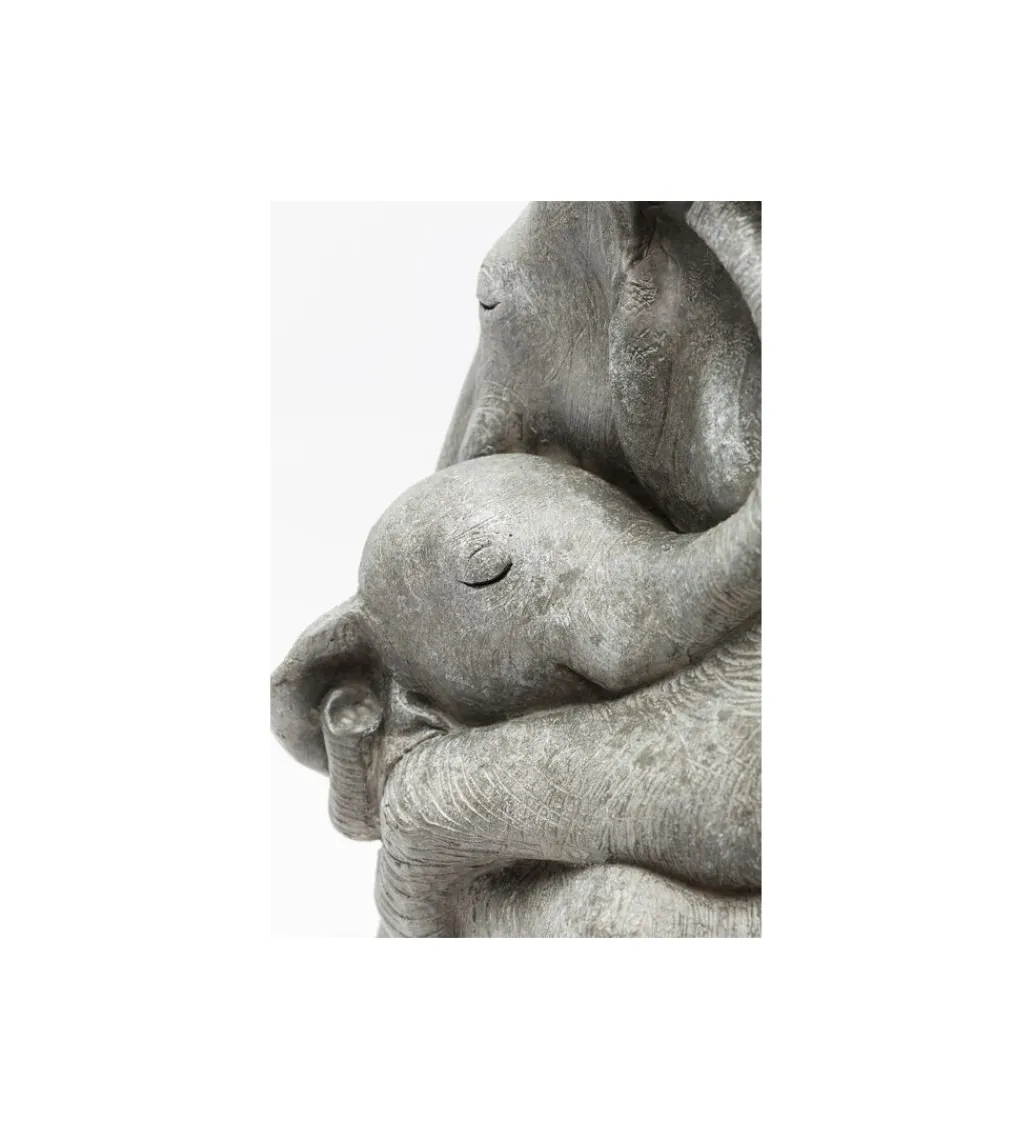 Figurka dekoracyjna Elephant Hug 36 cm szara*KDesign