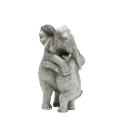 Figurka dekoracyjna Elephant Hug 36 cm szara*KDesign