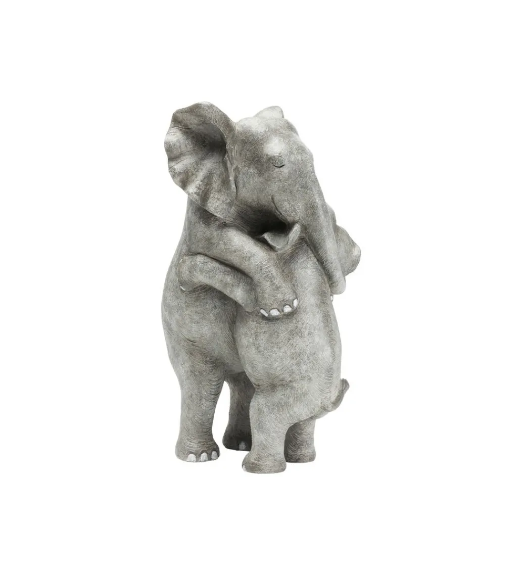 Figurka dekoracyjna Elephant Hug 36 cm szara*KDesign