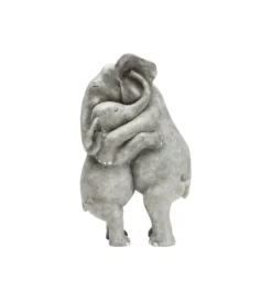 Figurka dekoracyjna Elephant Hug 36 cm szara*KDesign