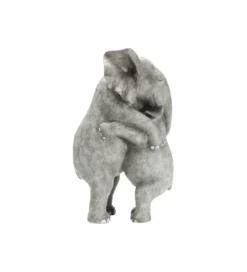 Figurka dekoracyjna Elephant Hug 36 cm szara*KDesign