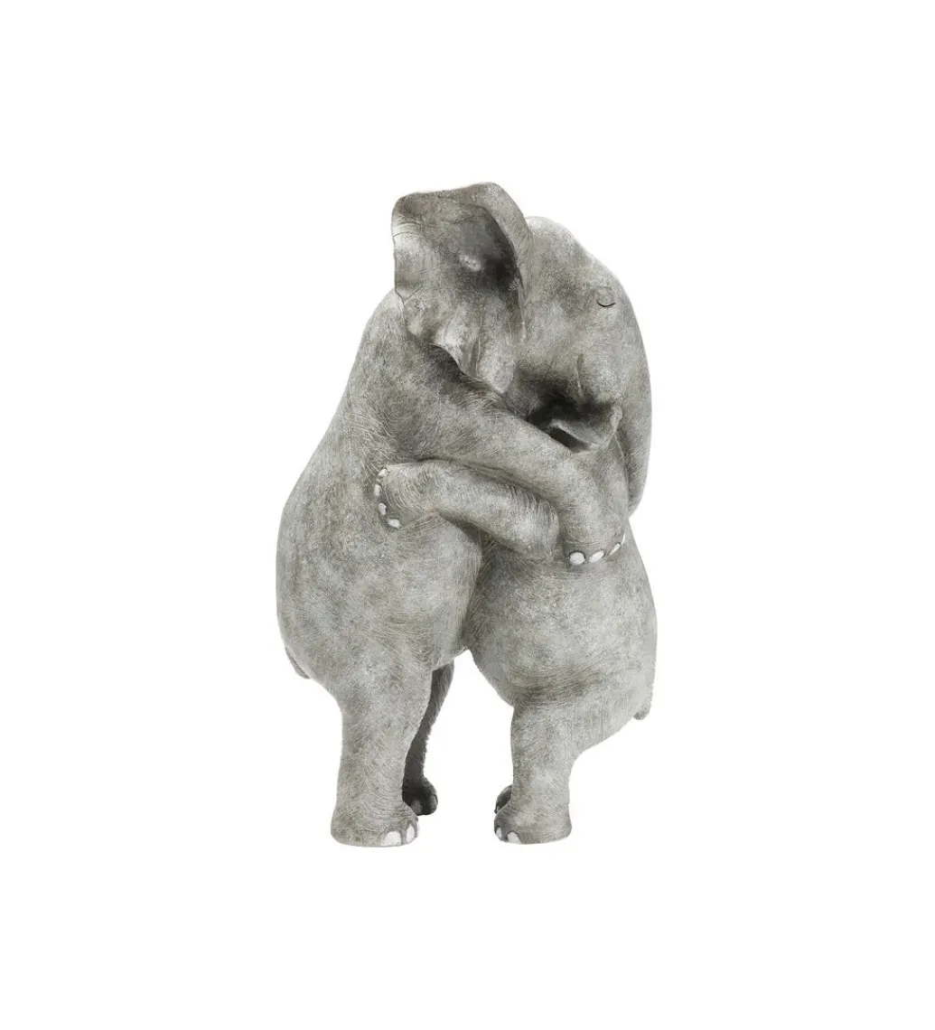 Figurka dekoracyjna Elephant Hug 36 cm szara*KDesign