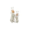 Figurka dekoracyjna Reindeer Heart 30 cm biała*J-Line New