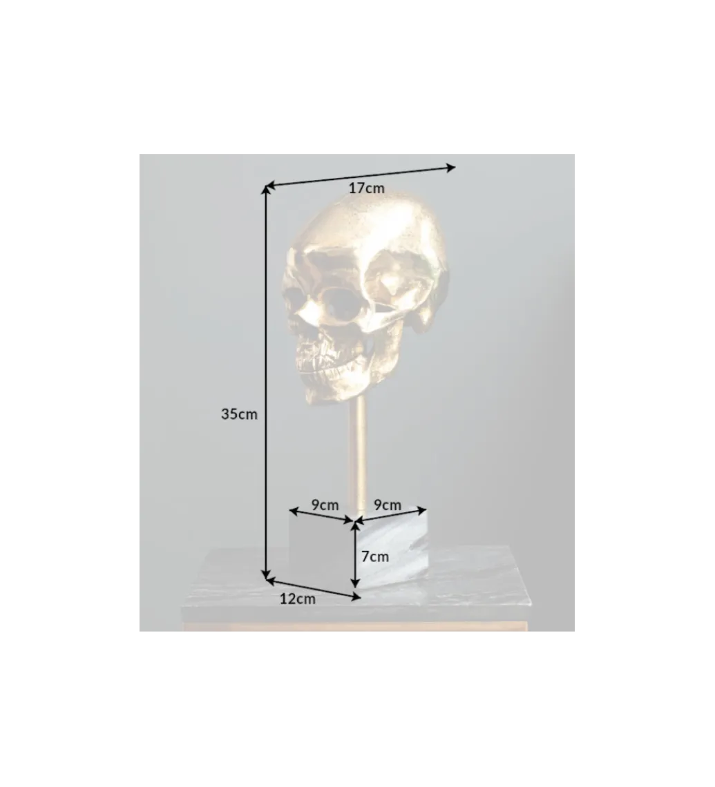 Figurka dekoracyjna Skull złota*Invicta Interior Best