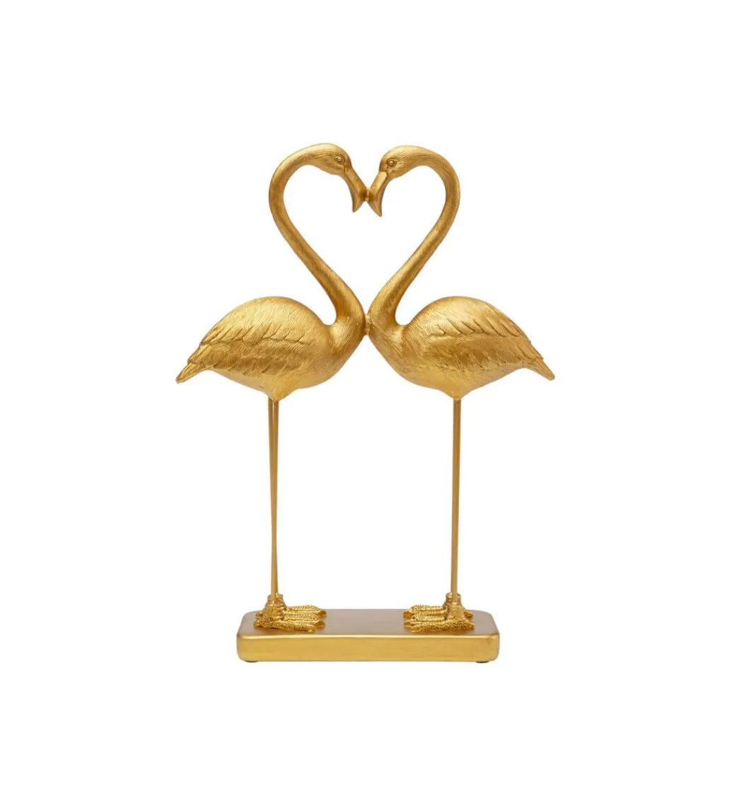 Figurka Flamingo Love 29 cm złota*KDesign Sale