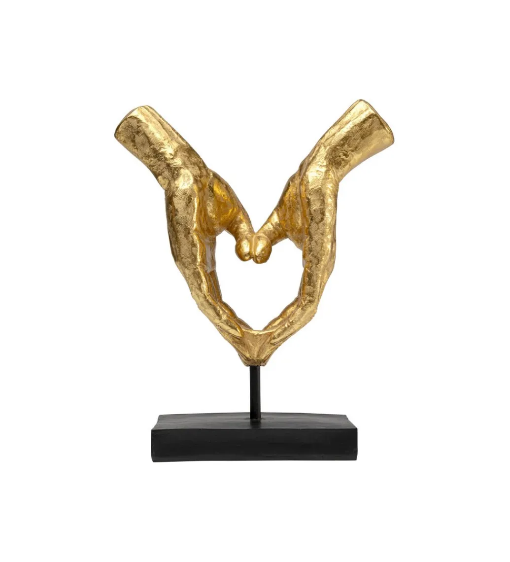 Figurka HEART HANDS 33 cm złota*KDesign