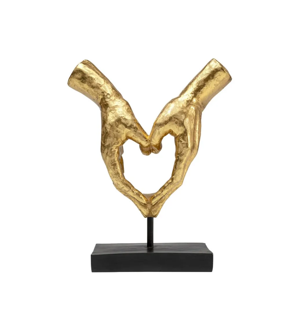 Figurka HEART HANDS 33 cm złota*KDesign