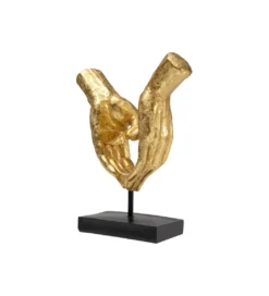 Figurka HEART HANDS 33 cm złota*KDesign