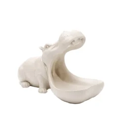 Figurka HUNGRY HIPPO 17 cm beżowa*KDesign