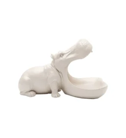 Figurka HUNGRY HIPPO 17 cm beżowa*KDesign