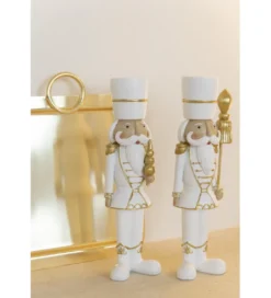 Figurka RESIN biało złota*J-Line New