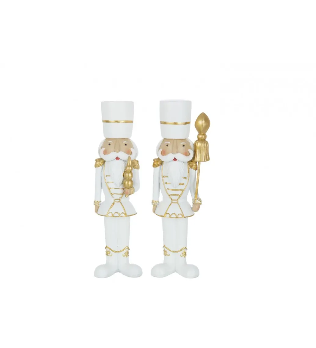 Figurka RESIN biało złota*J-Line New