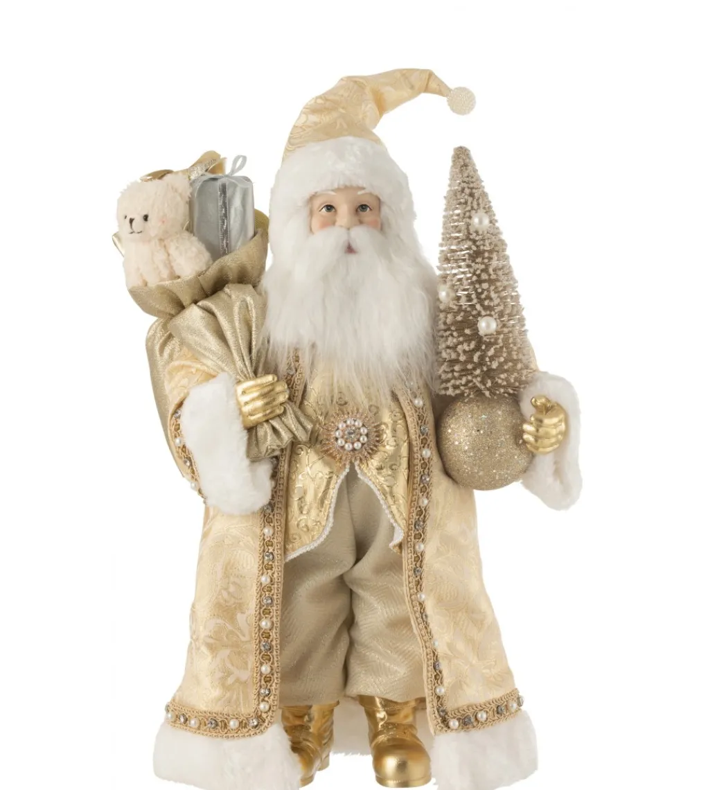 Figurka SANTA DECO 50 cm złota*J-Line Sale
