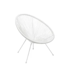 Fotel ACAPULCO 85 cm mono biały*KARE Discount
