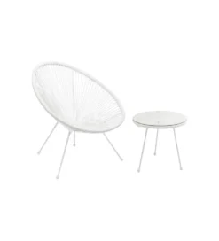 Fotel ACAPULCO 85 cm mono biały*KARE Discount