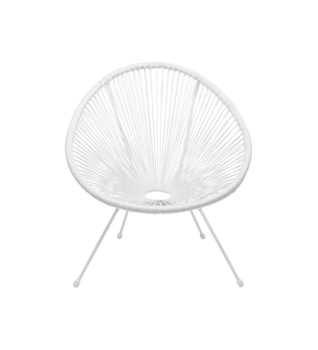 Fotel ACAPULCO 85 cm mono biały*KARE Discount