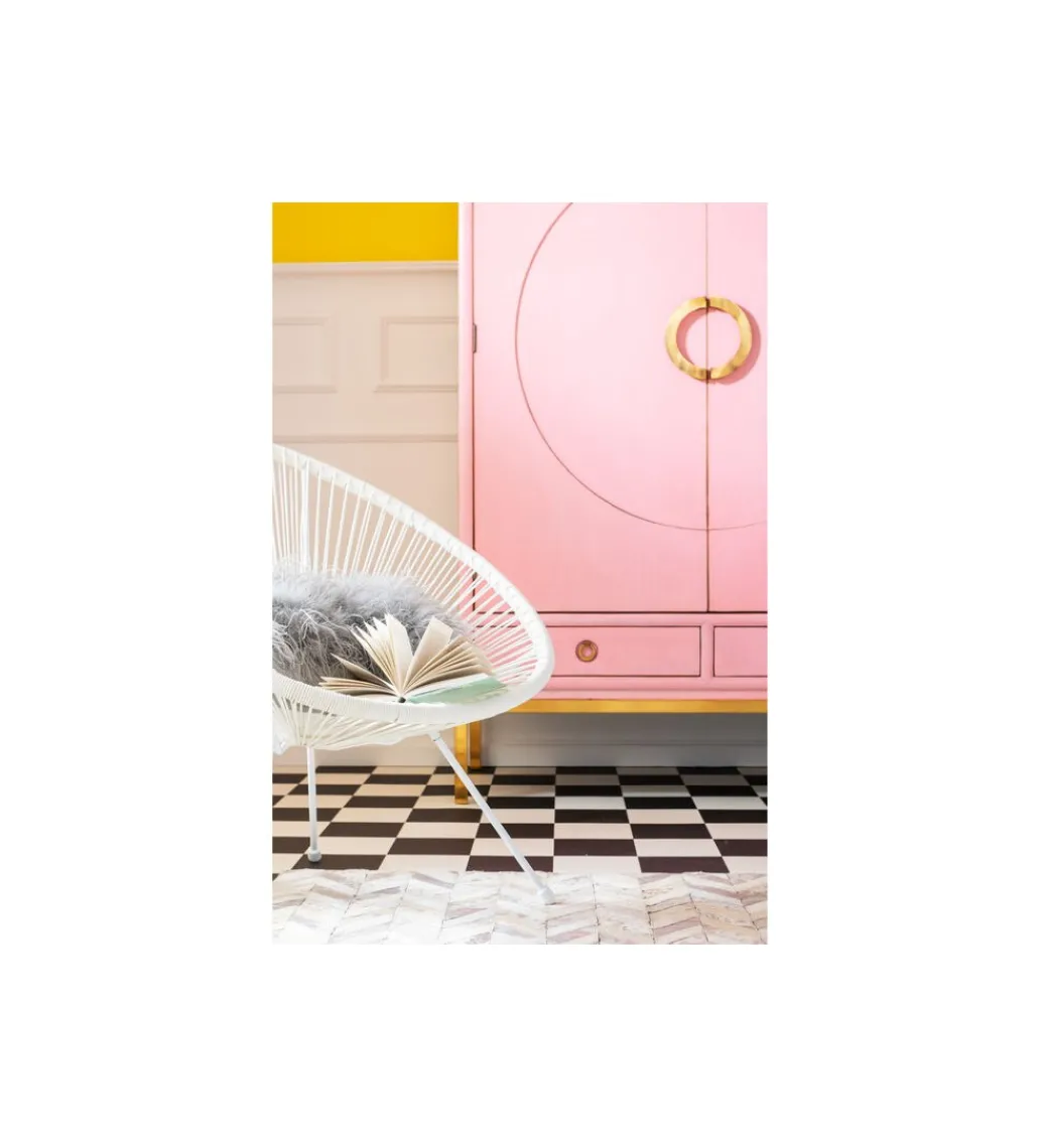 Fotel ACAPULCO 85 cm mono biały*KARE Discount
