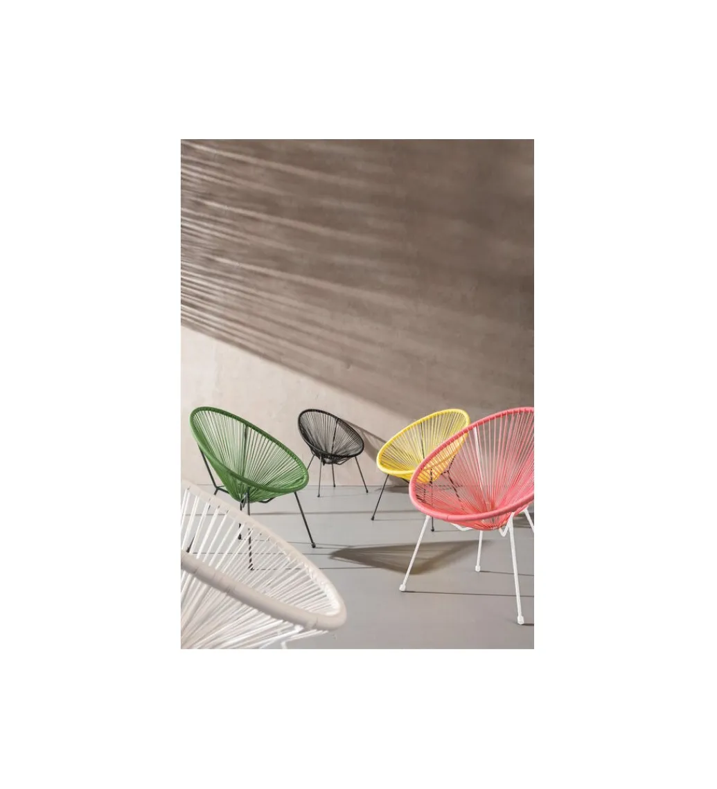 Fotel ACAPULCO 85 cm mono biały*KARE Discount