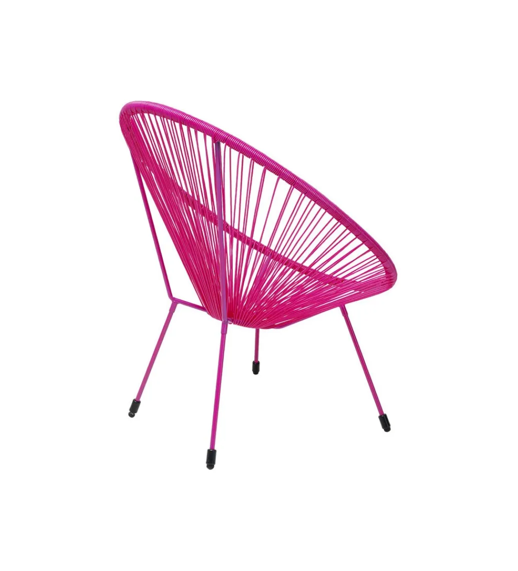 Fotel ACAPULCO 85 cm mono różowy*KARE Discount