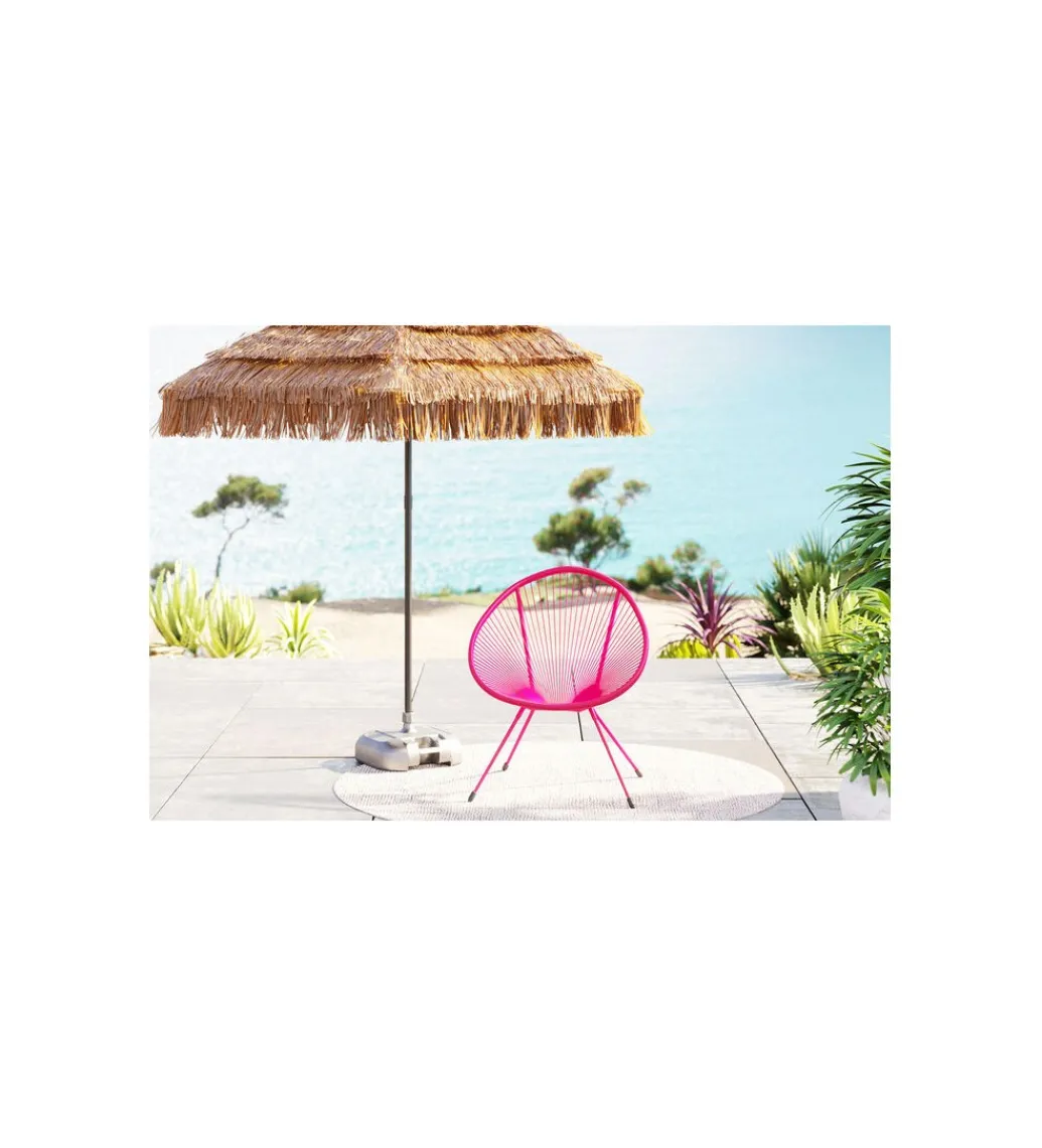 Fotel ACAPULCO 85 cm mono różowy*KARE Discount