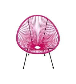Fotel ACAPULCO 85 cm różowy*KARE Outlet