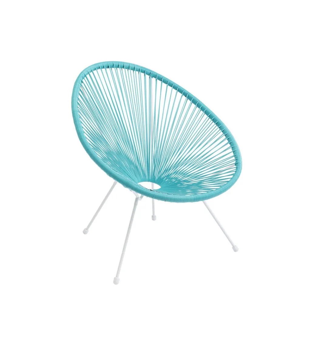 Fotel ACAPULCO 85 cm turkusowy*KARE Sale