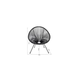 Fotel ACAPULCO 85 cm turkusowy*KARE Sale